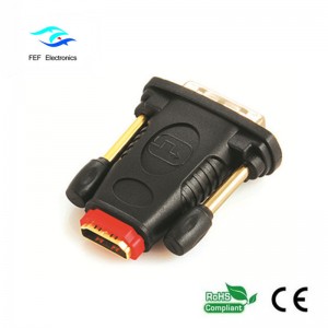 HDMI female naar DVI 24 + 1 male adapter Male to Female Converter Code: FEF-HD-006